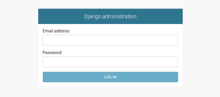 Django admin with email as username